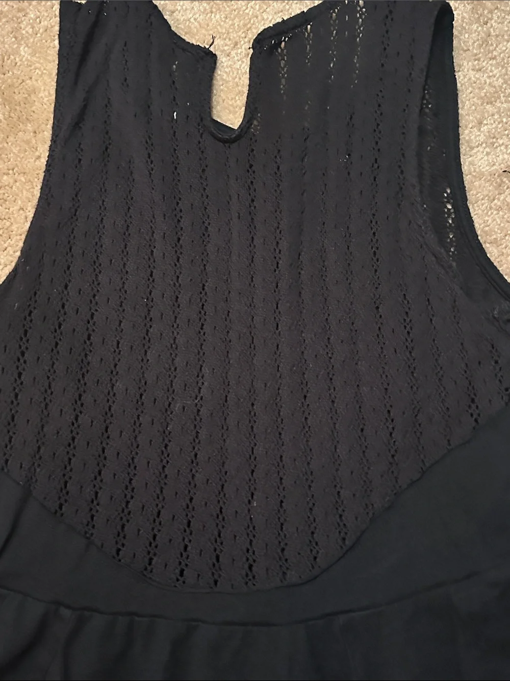 Free People Beaded Black Lace Sleeveless top